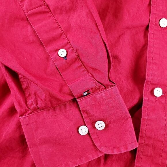 Tommy Hilfiger Shirt Mens XL Red Regular Fit Casual Button Up - Picture 3 of 7